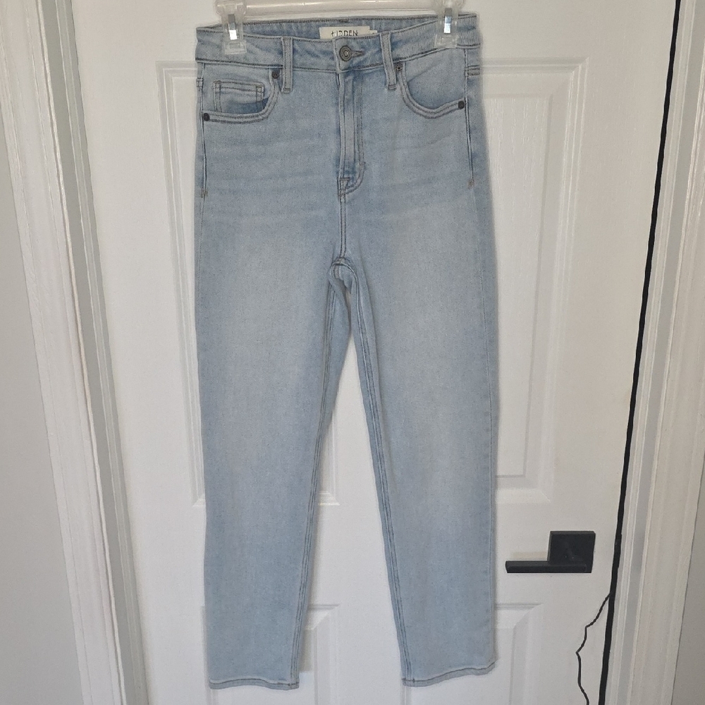 S2- Hidden Jeans Light Blue Cropped  Size 26